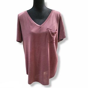 Mauve MOD REF Relaxed V-neck